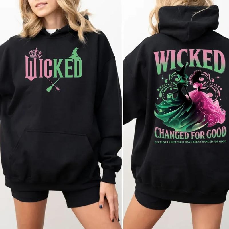 Wicked Changed For Good Sweatshirt, Wicked Defy Gravity 2 Sided Shirt, Wizard Of Oz Shirt Broomstick, Wicked The Musical Shirt, Unisex Sweater