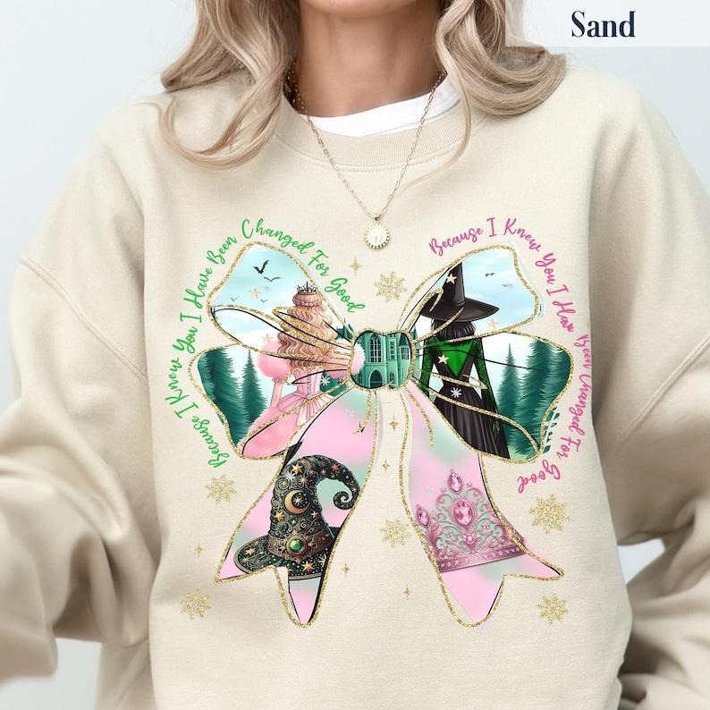 Wicked Elphaba Glinda Charms Shirt, Defy Gravity Broomstick Magic Wand Shirt, Wizard Movie Fan Shirt, Wicked Musical Fan Gift, Wizard of Oz Shirt