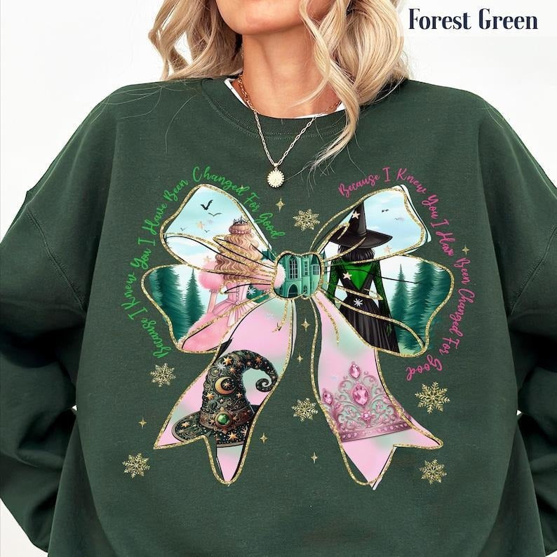 Wicked Elphaba Glinda Charms Shirt, Defy Gravity Broomstick Magic Wand Shirt, Wizard Movie Fan Shirt, Wicked Musical Fan Gift, Wizard of Oz Shirt