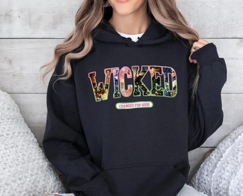 Wicked Movie Sweatshirt, Wicked Defy Gravity Shirt, Wicked Changed For Good Sweatshirt, Broomstick Wizard Of Oz Hoodie, Unisex Sweater Pullover Tee