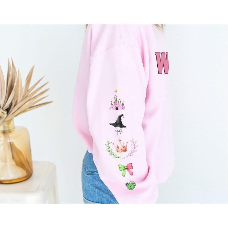 Wicked the Musical Sweatshirt Hoodie, Wicked Movie Sweatshirt, Wizard of Oz Movie Fan Gift, Wicked Broadway, Pink Witch, Green Witch