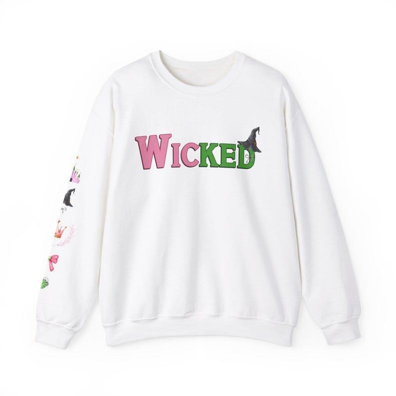 Wicked the Musical Sweatshirt Hoodie, Wicked Movie Sweatshirt, Wizard of Oz Movie Fan Gift, Wicked Broadway, Pink Witch, Green Witch