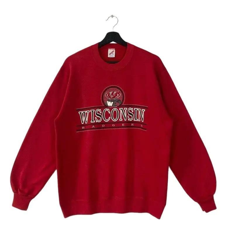 Wisconsin Crewneck University Unisex Tshirt, sweatshirt, hoodie Cotton Fabric Menswear Classic Menswear Classic