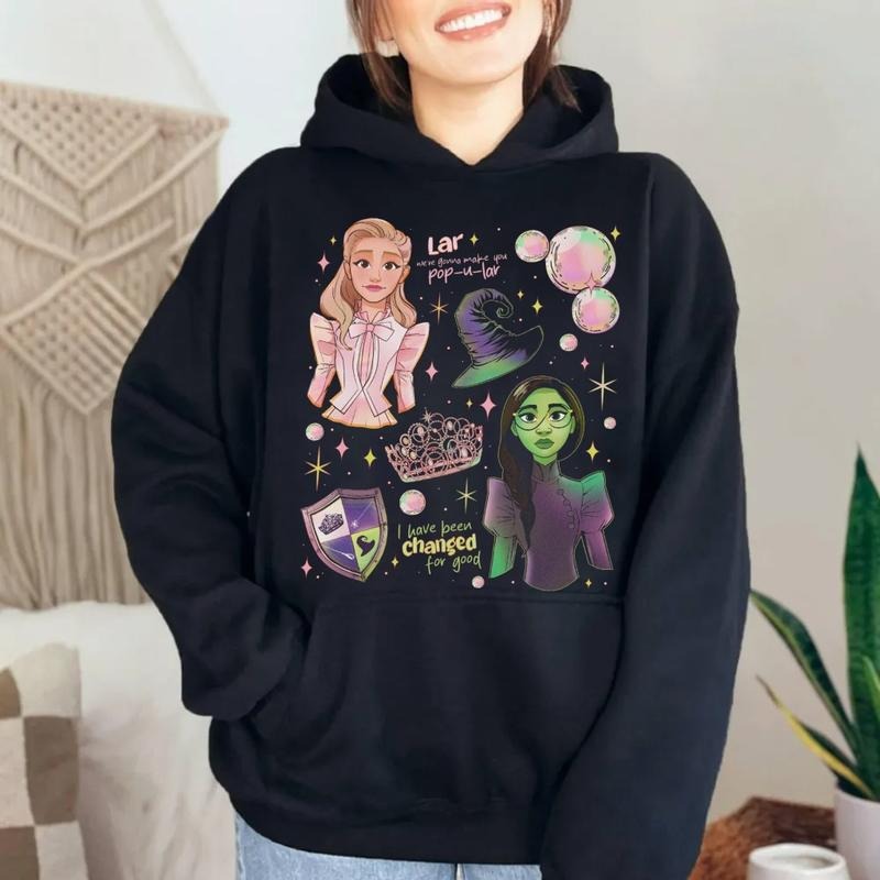 Wizard Movie Fan Sweatshirt, Wicked Change For Good Shirts 2 Sides, Popular Lar T Shirt, Wicked Musical Fan Gift Hoodie, Sweater Pullover Tee