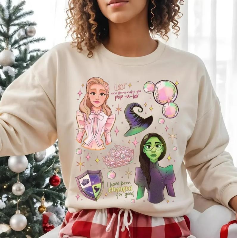 Wizard Movie Fan Sweatshirt, Wicked Change For Good Shirts 2 Sides, Popular Lar T Shirt, Wicked Musical Fan Gift Hoodie, Sweater Pullover Tee