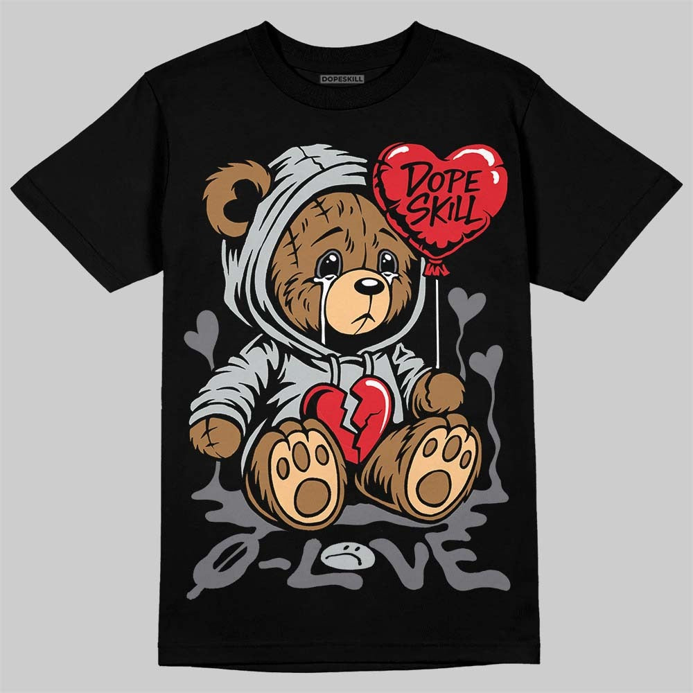 Wolf Grey 12s DopeSkill T-Shirt Broken Bear Graphic