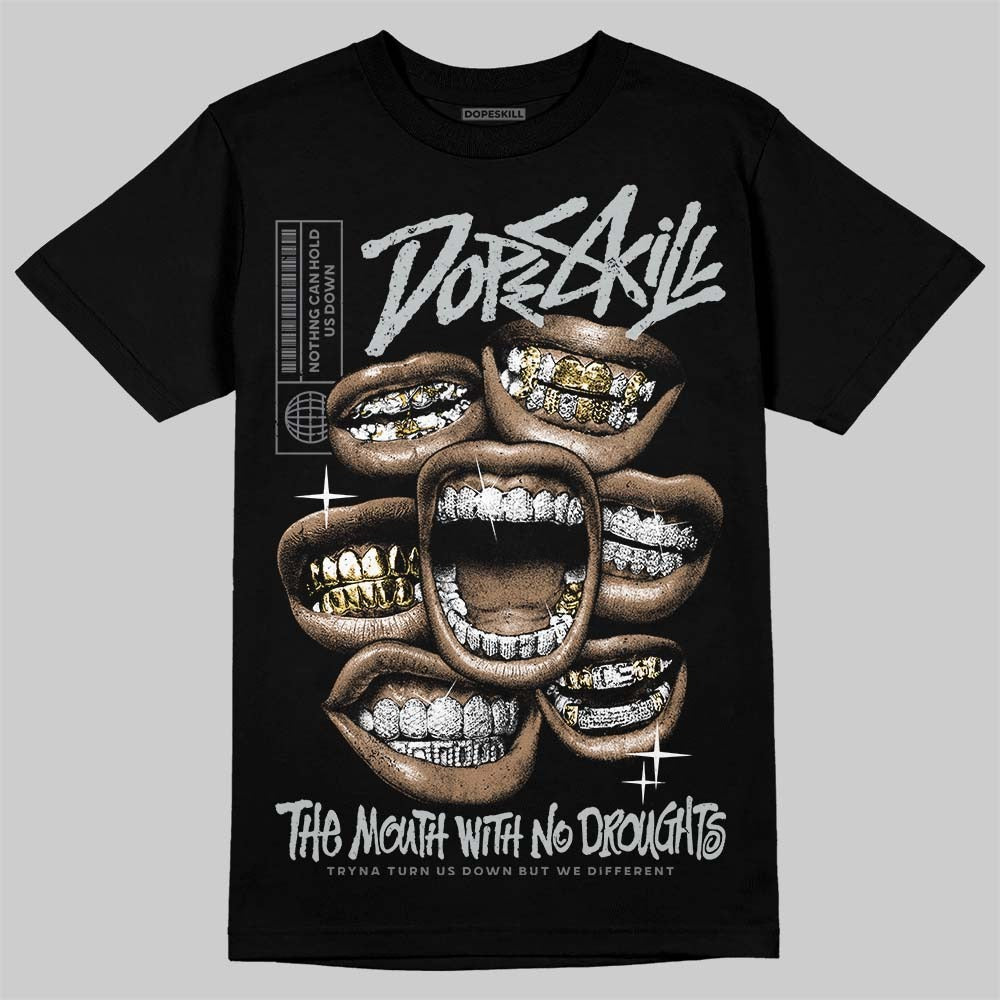 Wolf Grey 12s DopeSkill T-Shirt The Mouth With No Droughts Graphic