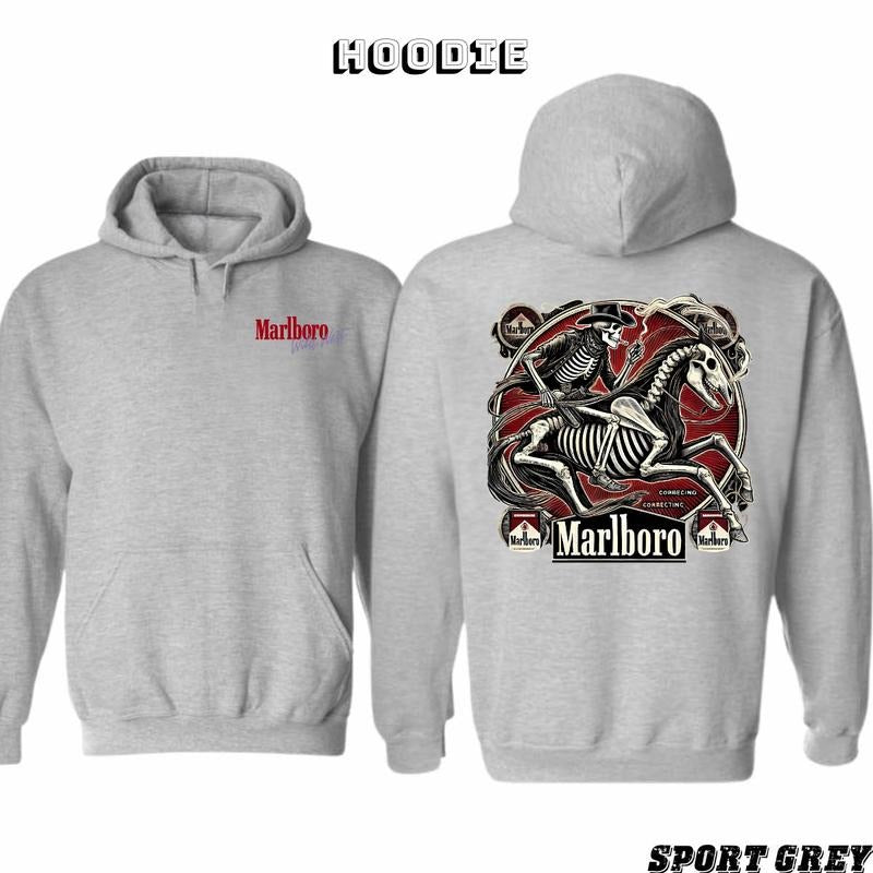 Marlbo Cowboy Killer 2 Sides Hoodie/Sweatshirt/T-Shirt, For Men/Women - Unisex Style, 100% Cotton, Menswear Tops Pullover