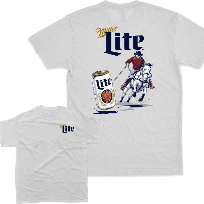 Miller Lite Rodeo Unis 2 Sided Hoodie/Sweatshirt(No Hood)/T-Shirt, For Men/Women - Unisex Style, 100% Cotton, Pullover unisex hoodie