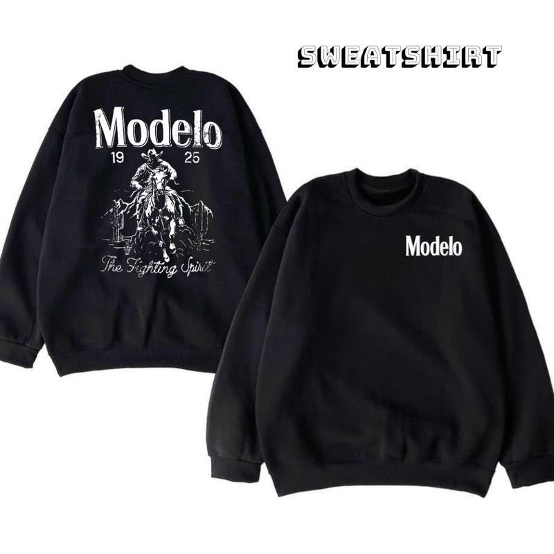 Modelo Fighting Spirit Unisex 2 Sides Hoodie/Sweatshirt/T-Shirt, For Men/Women - Unisex Style, 100% Cotton, Pullover unisex hoodie