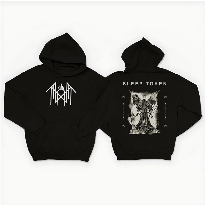 Sleep Token Fallen Angel 2 Sides Hoodie/Sweatshirt/T-Shirt, For Men/Women - Unisex Style, 100% Cotton, Pullover unisex hoodie