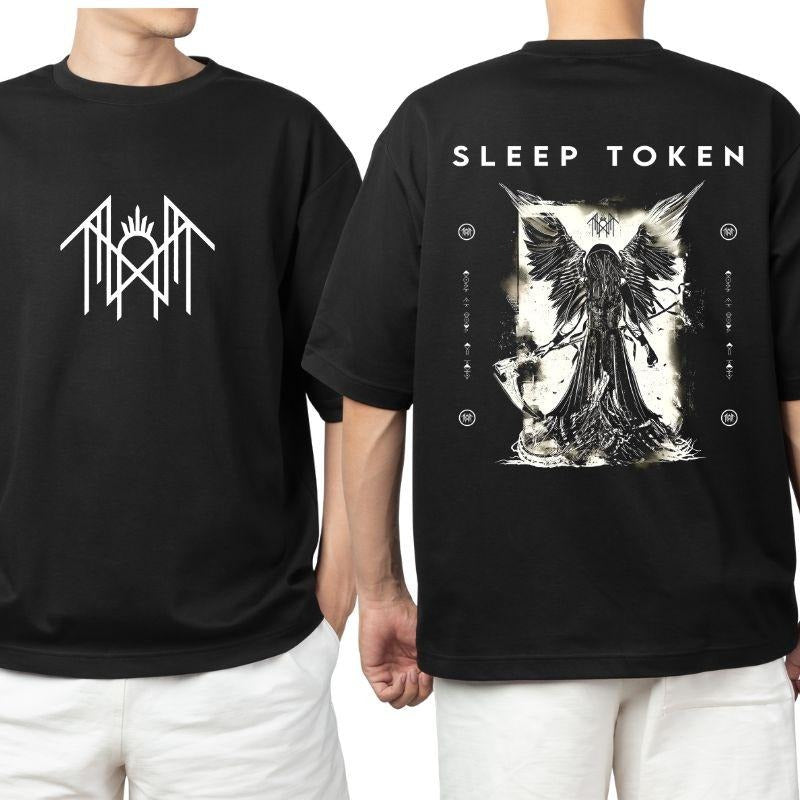 Sleep Token Fallen Angel 2 Sides Hoodie/Sweatshirt/T-Shirt, For Men/Women - Unisex Style, 100% Cotton, Pullover unisex hoodie