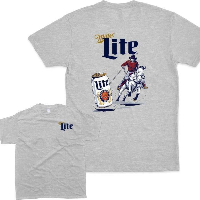 Miller Lite Rodeo Unis 2 Sided Hoodie/Sweatshirt(No Hood)/T-Shirt, For Men/Women - Unisex Style, 100% Cotton, Pullover unisex hoodie