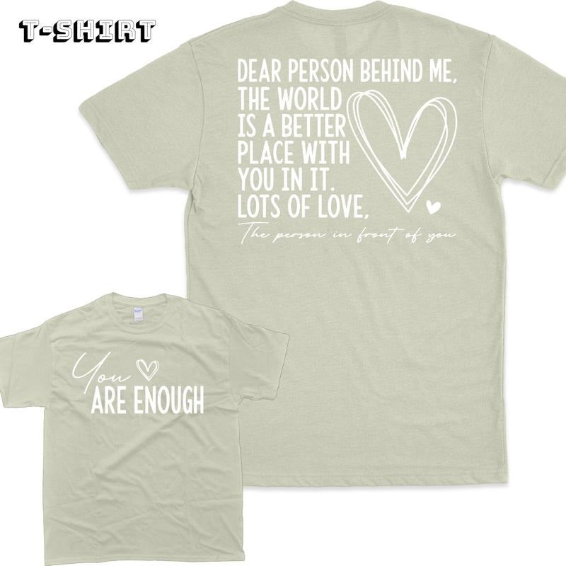 You Are Enough My Friend 2 Sided Meaning Hoodie/Sweatshirt/T-Shirt, For Men/Women - Unisex Style, 100% Cotton, Pullover unisex hoodie