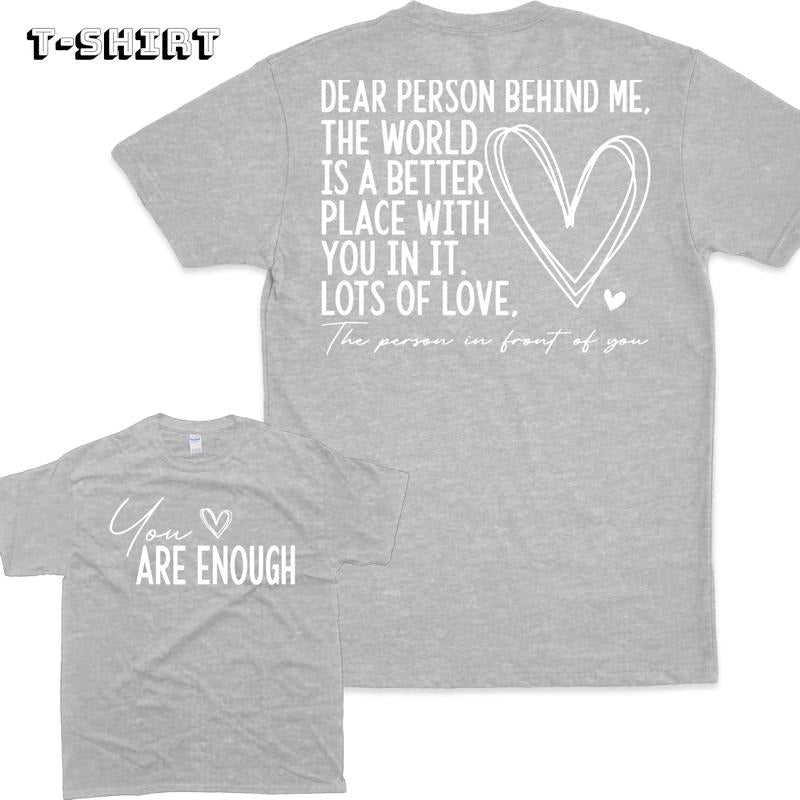 You Are Enough My Friend 2 Sided Meaning Hoodie/Sweatshirt/T-Shirt, For Men/Women - Unisex Style, 100% Cotton, Pullover unisex hoodie