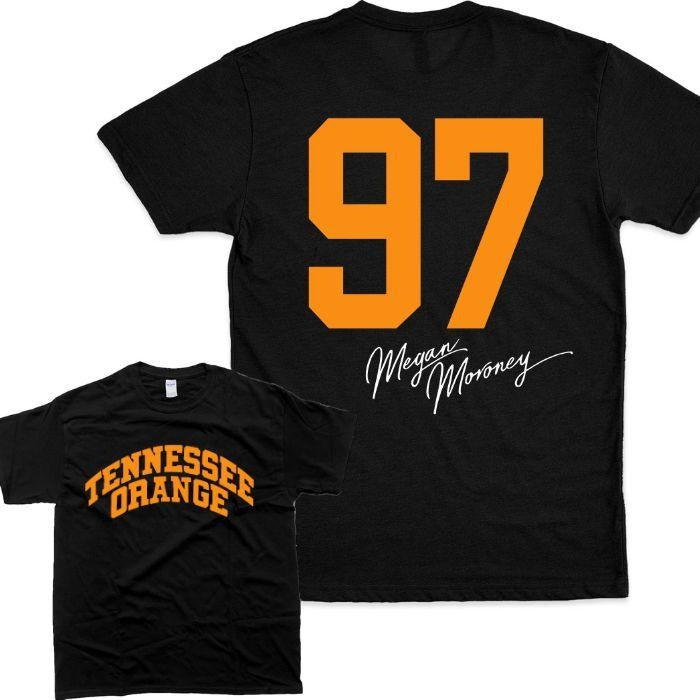 Megan M0r0ney Tennessee Orange Raglan 2 Sided Graphic Hoodie/Sweatshirt/T-Shirt, For Men/Women - Unisex Style, 100% Cotton, Pullover unisex hoodie