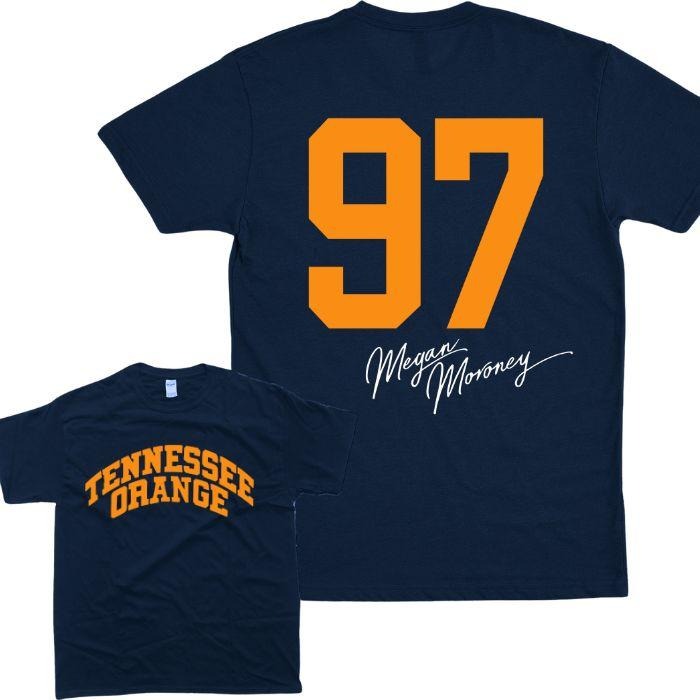 Megan M0r0ney Tennessee Orange Raglan 2 Sided Graphic Hoodie/Sweatshirt/T-Shirt, For Men/Women - Unisex Style, 100% Cotton, Pullover unisex hoodie