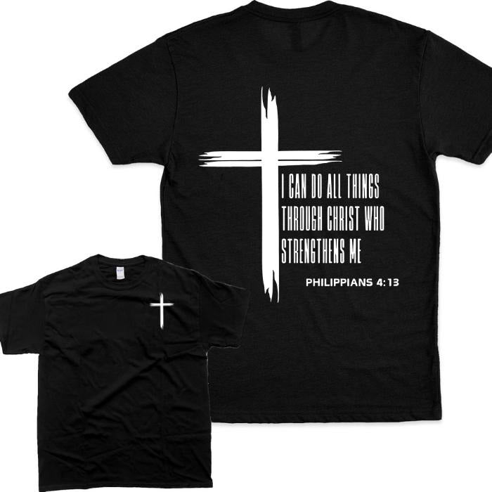 I Can Do All Things Through Christ Who Strengthens 2 Sided Hoodie/Sweatshirt/T-Shirt, For Men/Women - Unisex Style, 100% Cotton, Pullover unisex hoodie faith hoodie christian hoodie