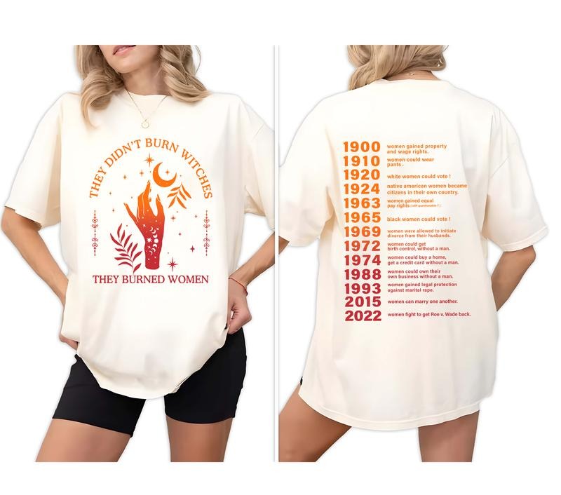 Women Can Marry One Another Shirt, They Didn't Burn Witches They Burned Women Shirt, Witchy Feminist Shirt, Halloween Shirt, Women Right Shirt, Women's Witch Shirt, Halloween Shirts For Women, Unisex 2 Sides Shirt, Full Colors, Full Sizes Top Womenswear
