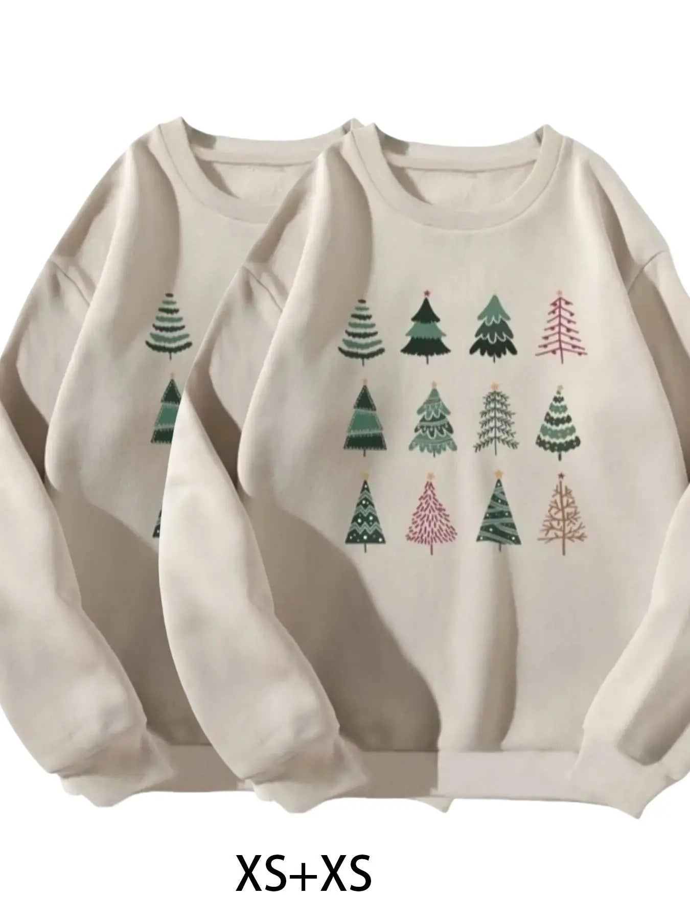 Women's Christmas Tree Print Drop Shoulder Sweatshirt, Casual Long Sleeve Round Neck Pullover for Fall & Winter, Ladies...
