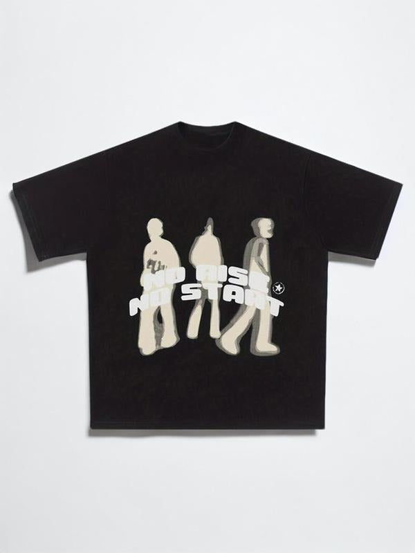 Women's Figure & Letter Print Tee, Summer Clothes Women, Graphic Tee Women, Trendy Casual T-shirt, Graphic Tees, Ladies Fitted Summer Tee Shirts