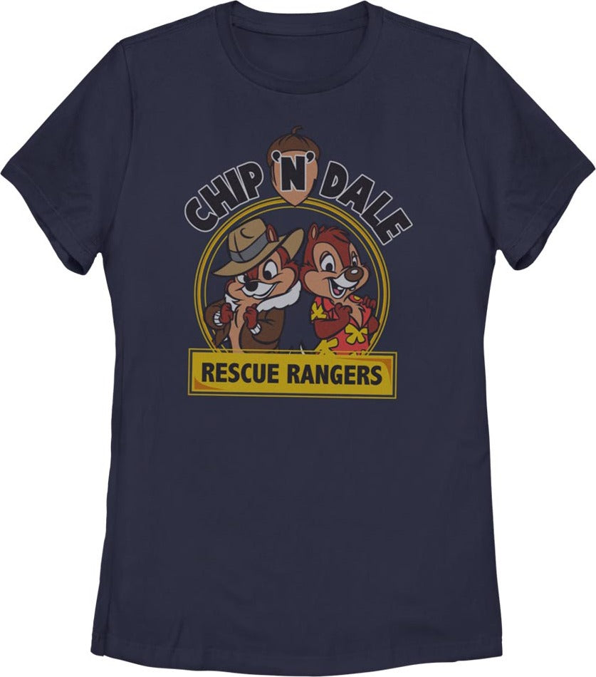 Womens Vintage Logo Chip 'n Dale Rescue Rangers Shirt