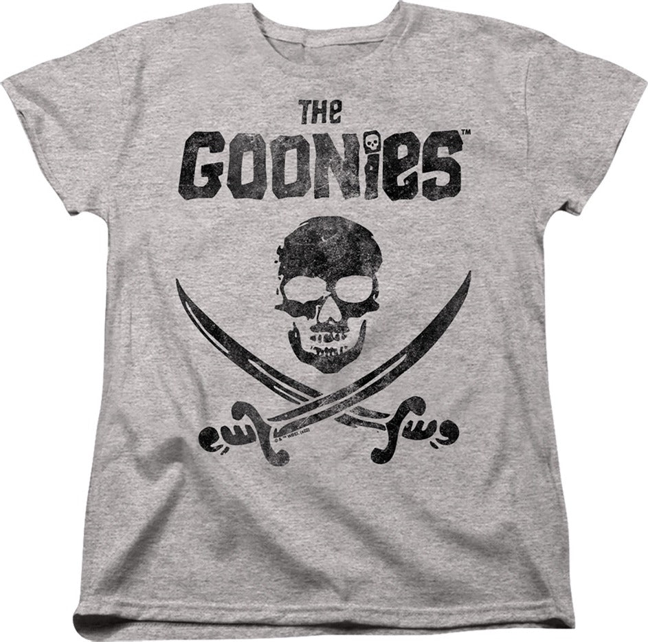 Womens Vintage Skull & Crossed Swords Goonies Shirt