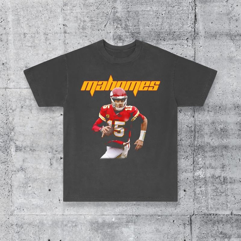 Y2K Patrick Tee Mahomes Kansas City Football Team Vintage Streetwear Heavyweight T-Shirt - Patrick Mahxmes T-Shirt 3PAU