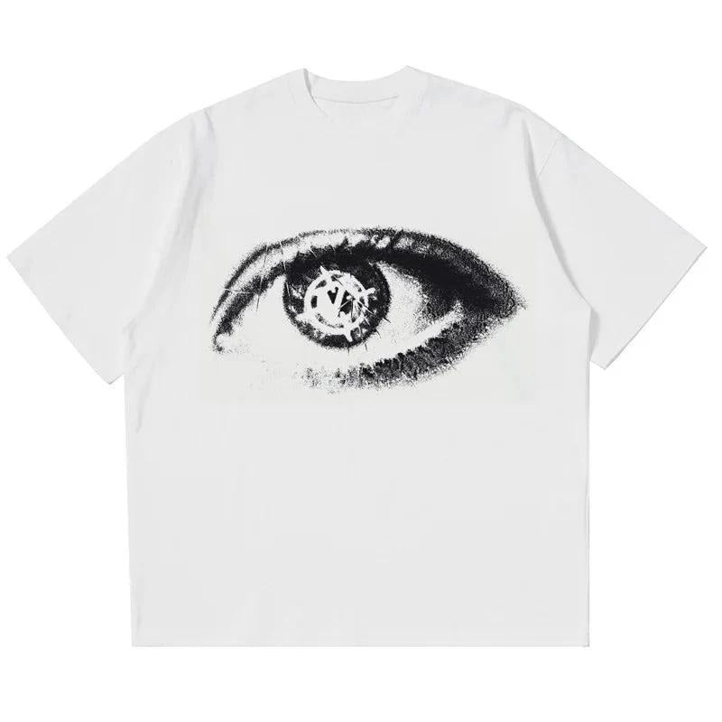 Y2K Target Eye Vintage Graphic Tees, Y2K Target Eye Shirt, Crew Neck, Size S- 3XL, Menswear Top, Womenswear Top Underwear Streetwear A6 Tropical