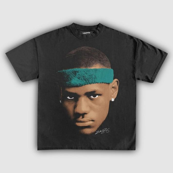 YOUNG LEBRON BIG FACE TEE, James Basketball T-Shirt, Vintage Graphic 90s Style Retro Shirt, Graphic Tees, Gift for Men Streetwear