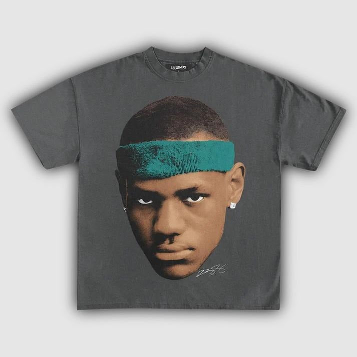 YOUNG LEBRON BIG FACE TEE, James Basketball T-Shirt, Vintage Graphic 90s Style Retro Shirt, Graphic Tees, Gift for Men Streetwear