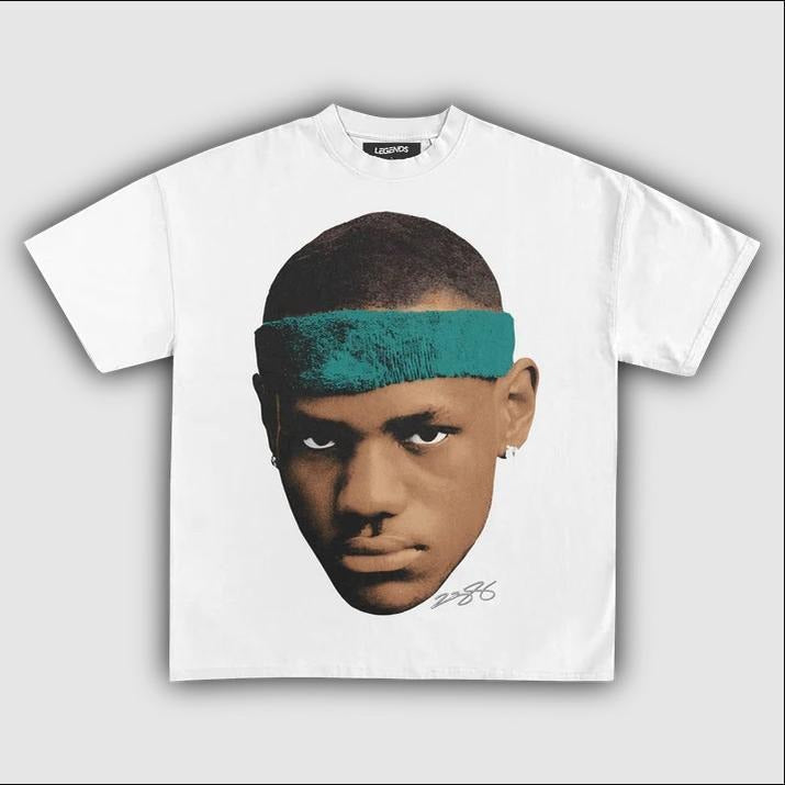 YOUNG LEBRON BIG FACE TEE, James Basketball T-Shirt, Vintage Graphic 90s Style Retro Shirt, Graphic Tees, Gift for Men Streetwear