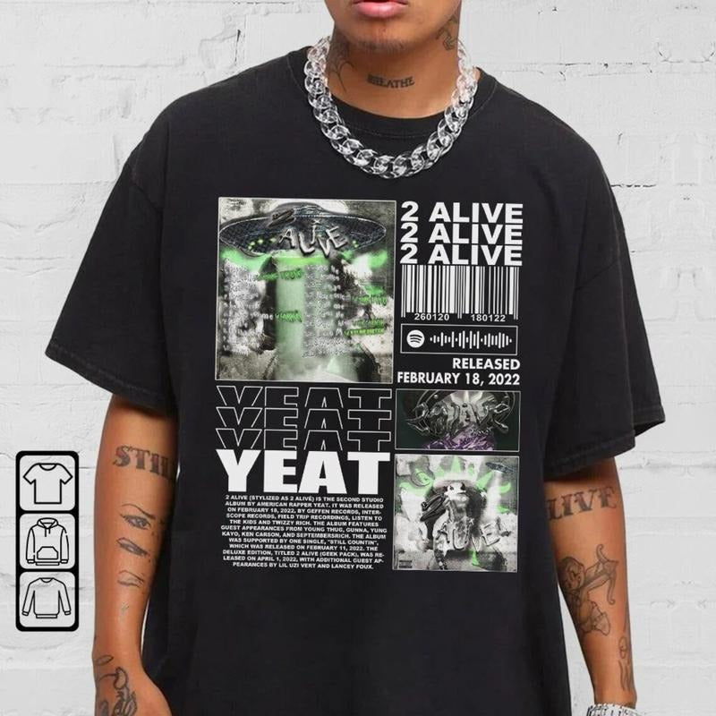 Yeat Vintage Style T-Shirt, Yeat T-Shirt, Rapper T-Shirts, Yeat Graphic Tee