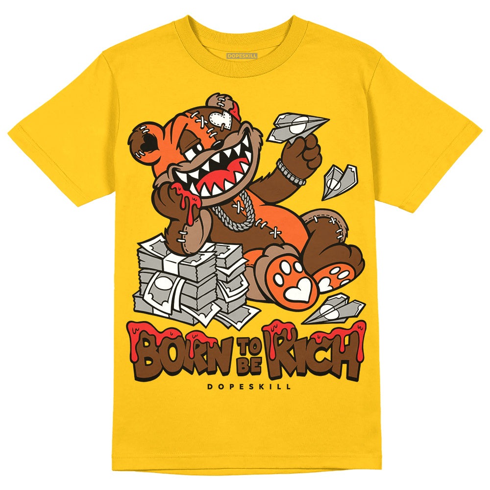 Yellow Collection DopeSkill Gold T-shirt Born To Be Rich Graphic
