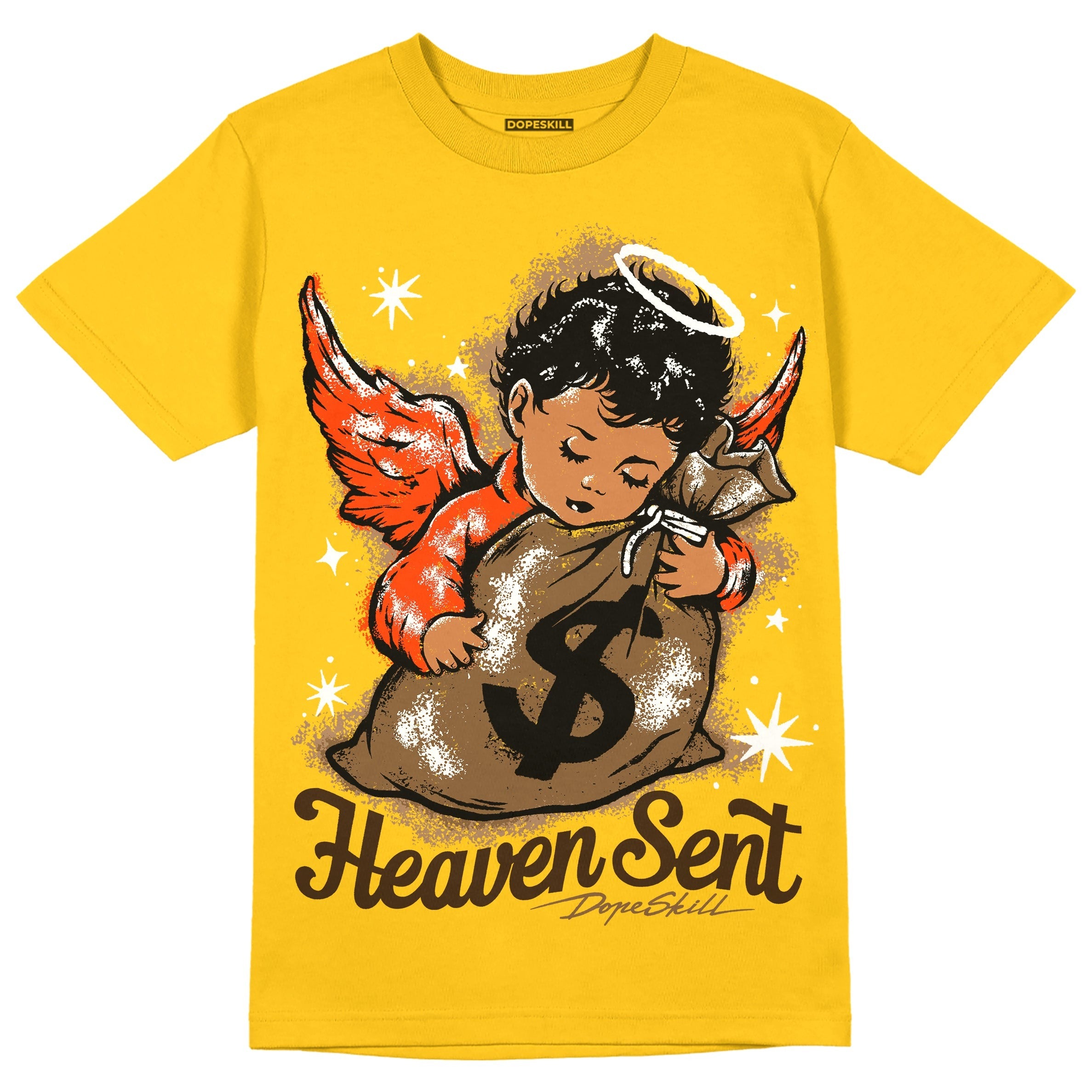 Yellow Collection DopeSkill Gold T-shirt Heaven Sent Graphic