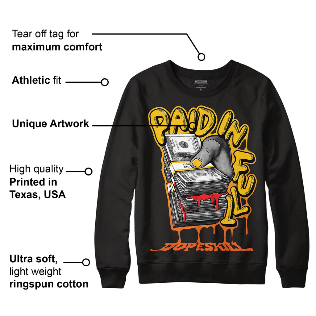 Yellow Collection DopeSkill Sweatshirt Paid In Full Graphic