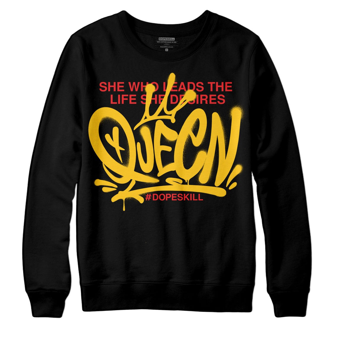 Yellow Collection DopeSkill Sweatshirt Queen Graphic