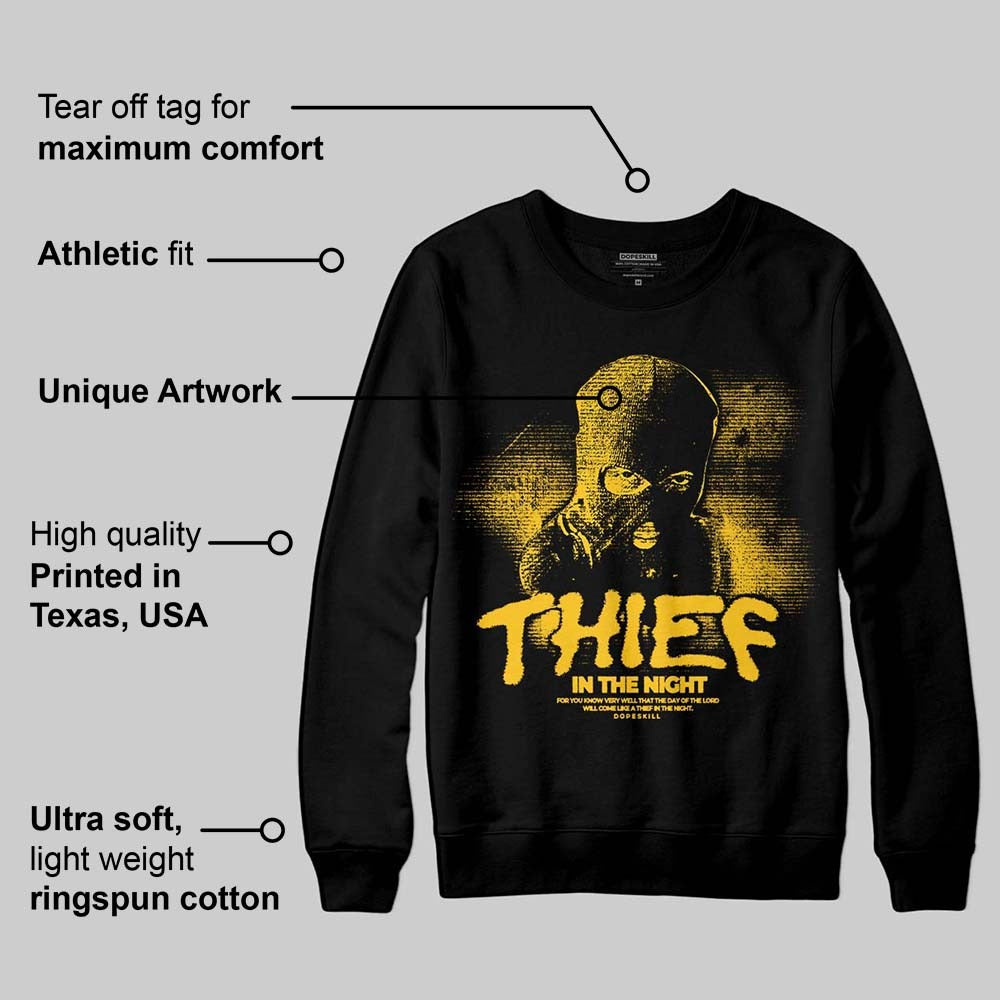 Yellow Collection DopeSkill Sweatshirt Thief In The Night Graphic