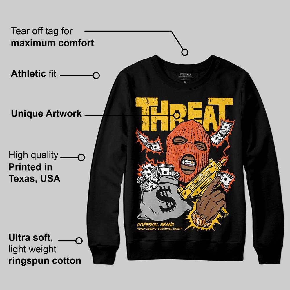 Yellow Collection DopeSkill Sweatshirt Under Threat Graphic