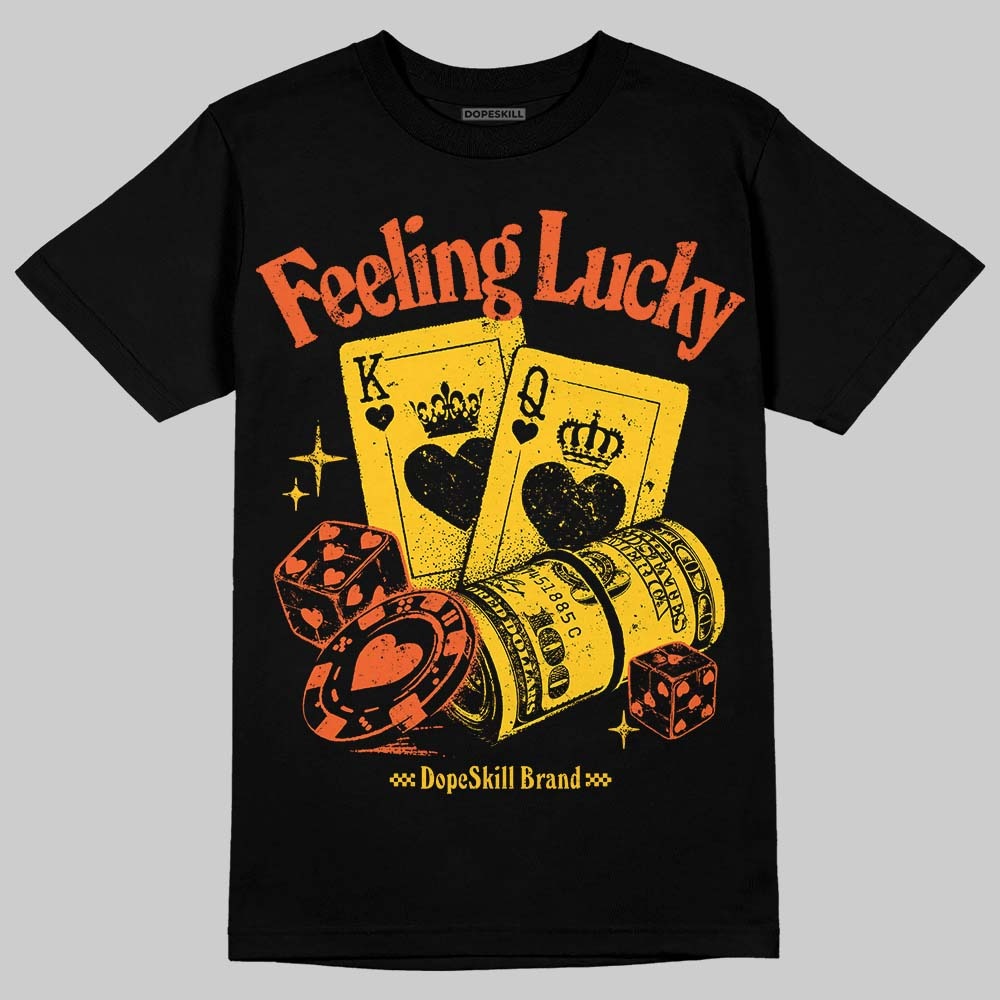 Yellow Collection DopeSkill T-Shirt Feeling Lucky Graphic
