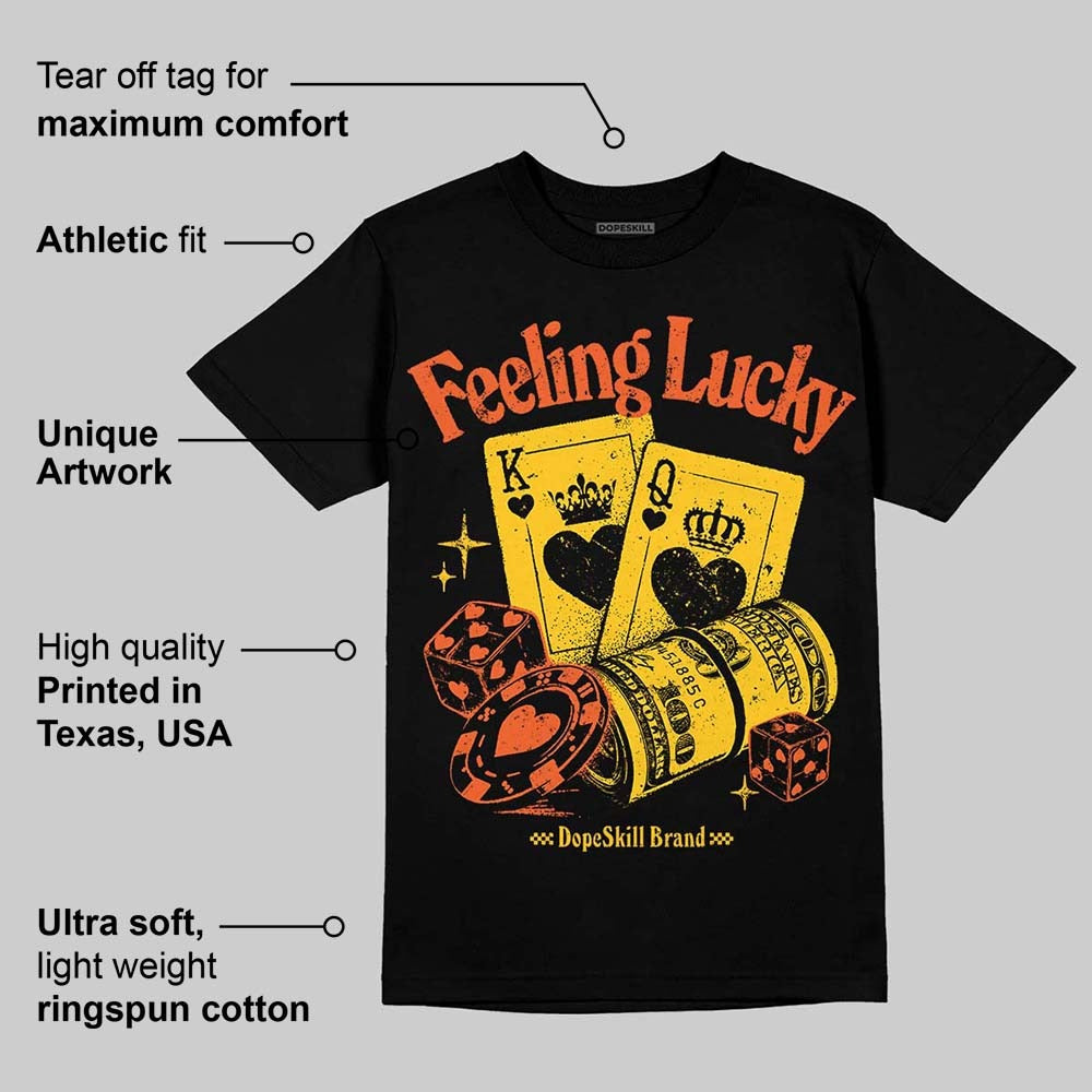 Yellow Collection DopeSkill T-Shirt Feeling Lucky Graphic