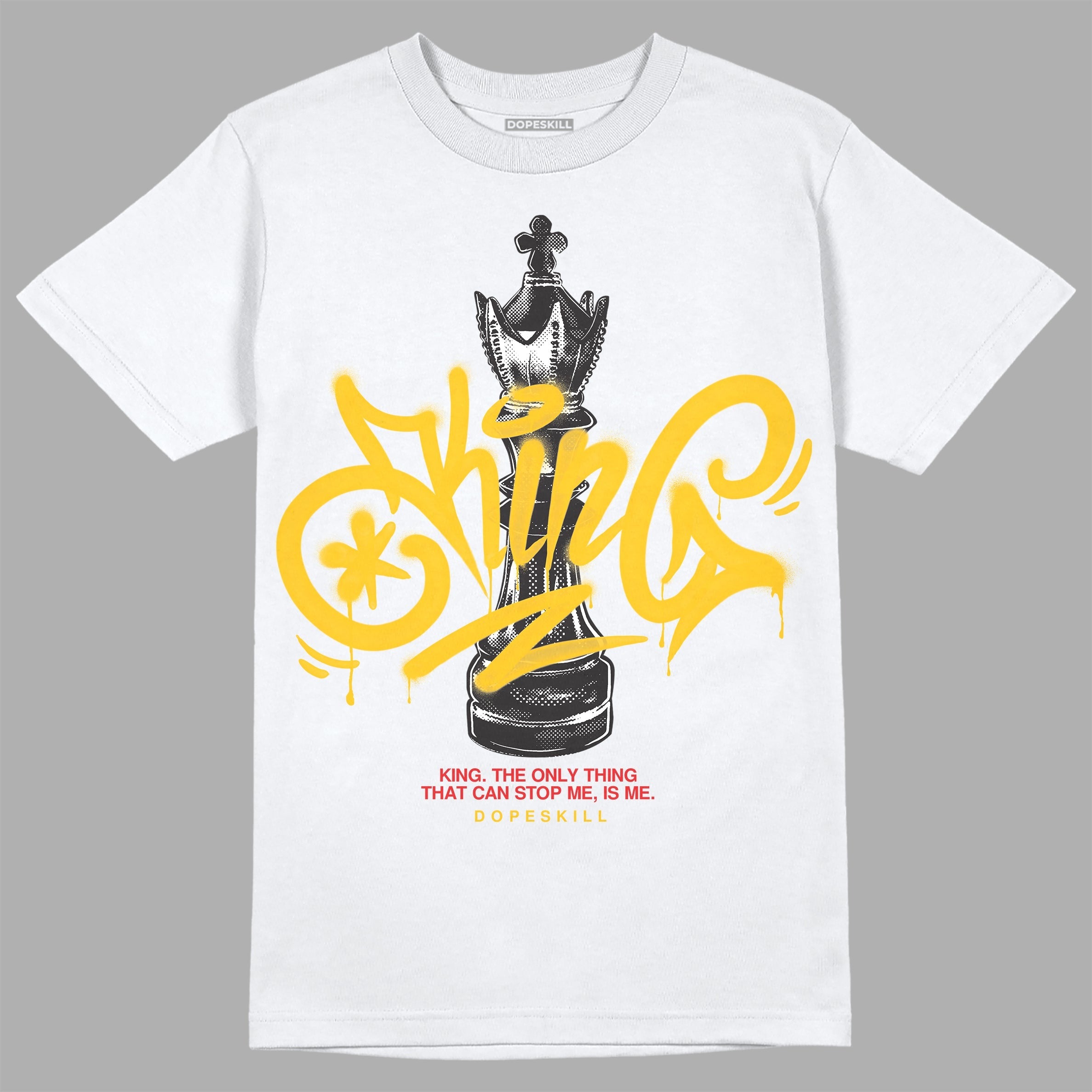 Yellow Collection DopeSkill T-Shirt King Chess Graphic