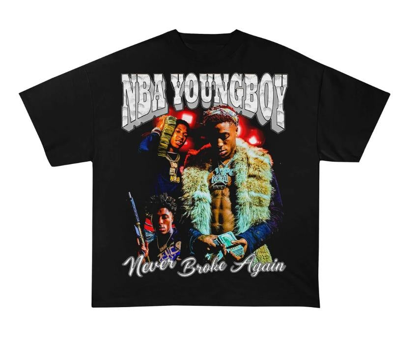 Youngboy Never Broke Again Bootleg Shirt, NBA Youngboy T Shirt, Rap Hiphop Shirt, Rapper Graphic Tee, 2024 Streetwear Outfits
