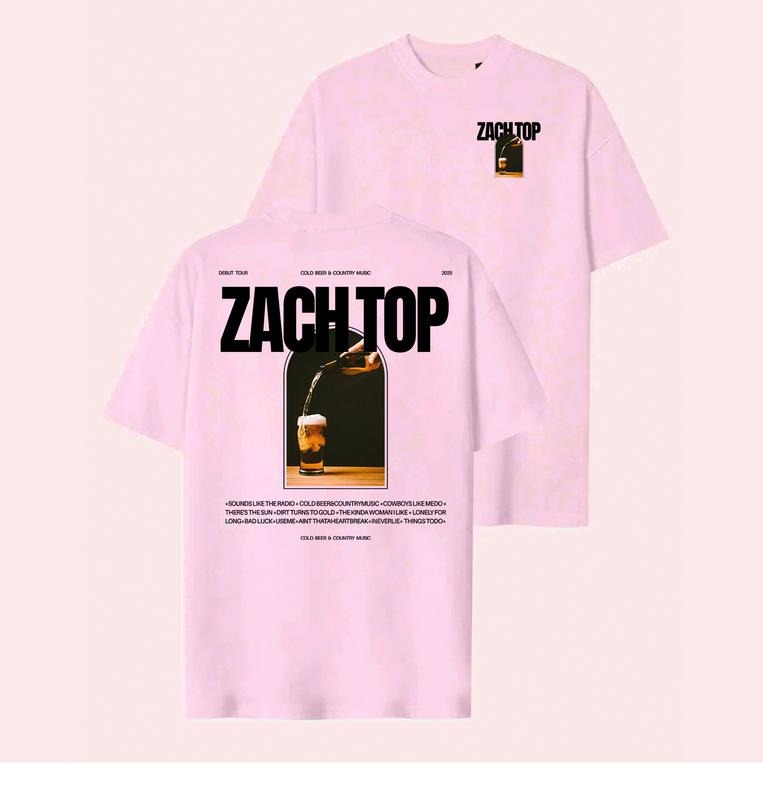 Zachh Top Cold Beerr & Country Music Tour 2025 Shirt, Tour Merch, Concert Clothing, Unisex Tshirt Sweatshirt, Hoodie, Full Sizes