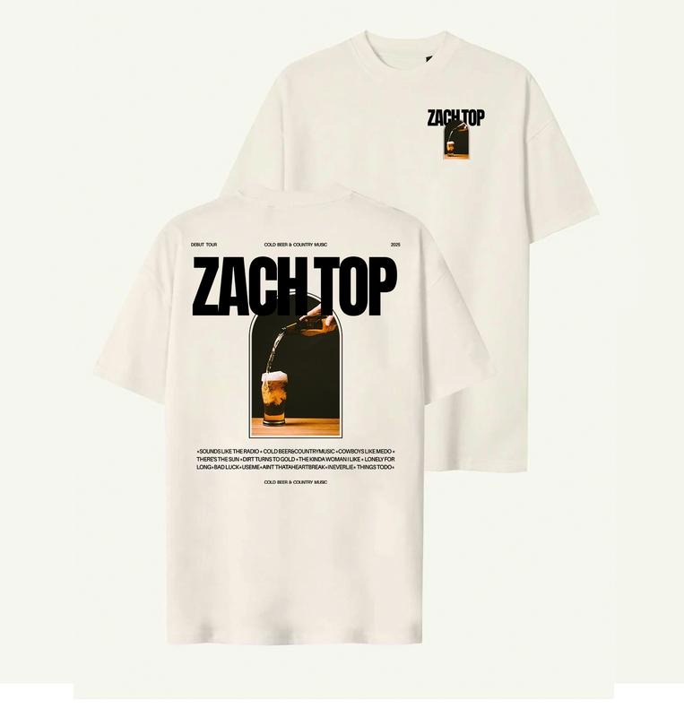 Zachh Top Cold Beerr & Country Music Tour 2025 Shirt, Tour Merch, Concert Clothing, Unisex Tshirt Sweatshirt, Hoodie, Full Sizes style 001