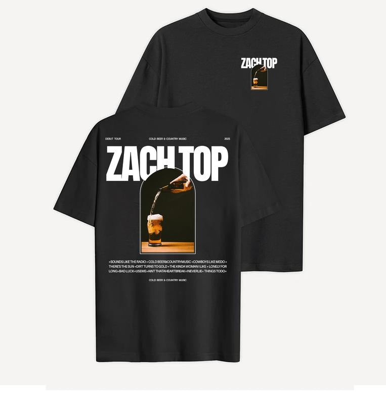 Zachh Top Cold Beerr & Country Music Tour 2025 Shirt, Tour Merch, Concert Clothing, Unisex Tshirt Sweatshirt, Hoodie, Full Sizes style 001