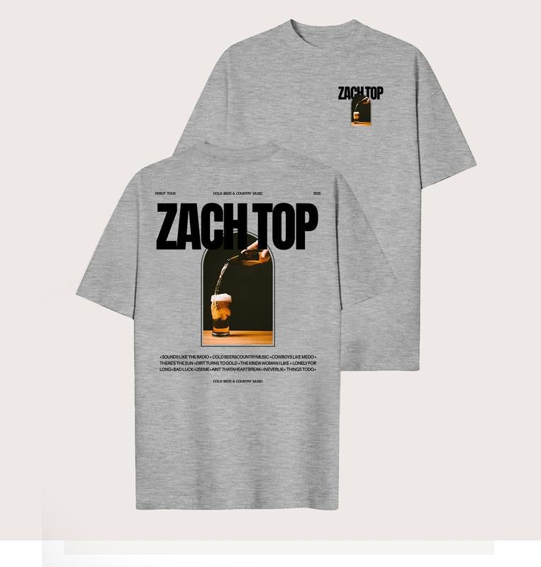 Zachh Top Cold Beerr & Country Music Tour 2025 Shirt, Tour Merch, Concert Clothing, Unisex Tshirt Sweatshirt, Hoodie, Full Sizes style 001
