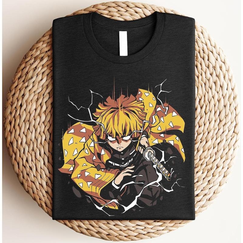 Zenitsu Shirt, Lightning Breathing Shirt, Hashira Tee, Demon Slay Tshirt, Gift For Him, Gift For Her, Anime Graphic Tees