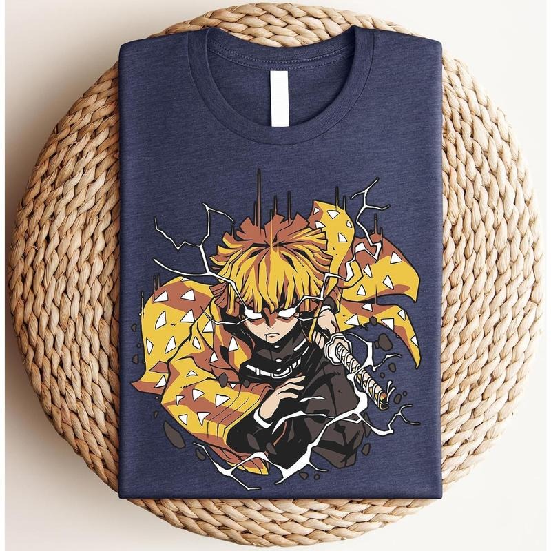 Zenitsu Shirt, Lightning Breathing Shirt, Hashira Tee, Demon Slay Tshirt, Gift For Him, Gift For Her, Anime Graphic Tees