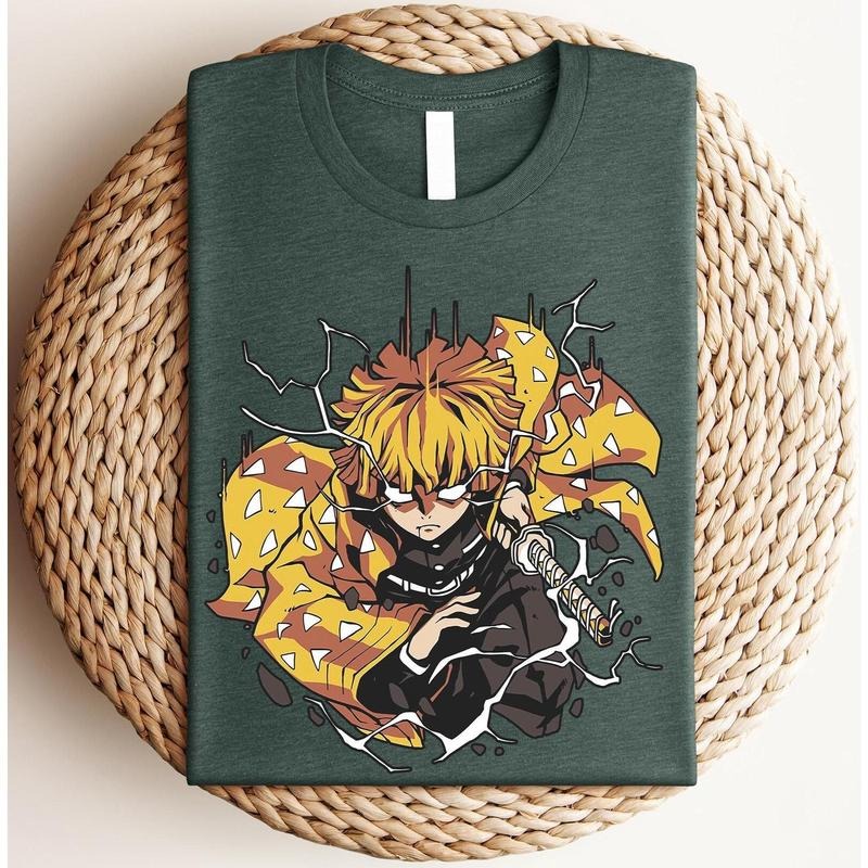 Zenitsu Shirt, Lightning Breathing Shirt, Hashira Tee, Demon Slay Tshirt, Gift For Him, Gift For Her, Anime Graphic Tees